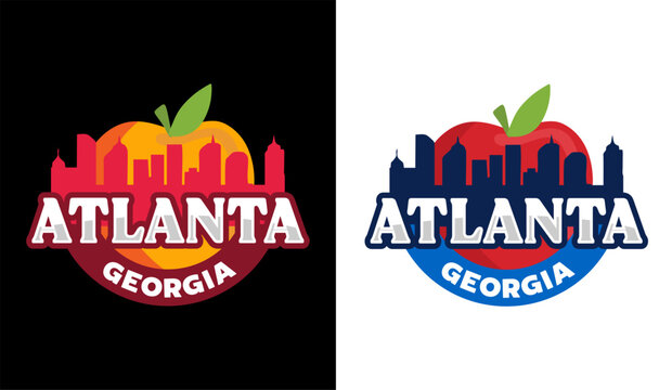 Atlanta Georgia with beautiful city silhouette