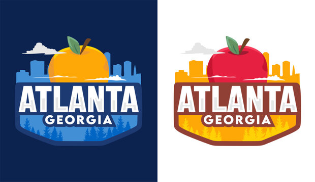 Atlanta Georgia with beautiful city silhouette