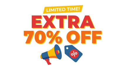 Mega Sale on Products, Online Store, Promotional Graphic, Exciting Environment