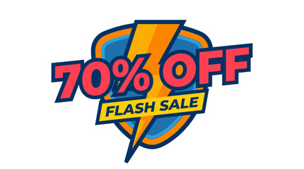 70% Off Promotional Graphic for Online Store Event