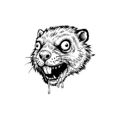 Hand drawn illustration of a beaver vector © soepratman