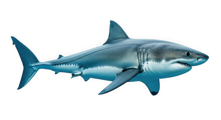 Obraz premium Blue shark swimming isolated on transparent background
