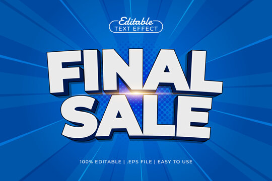 Final Sale Editable Text Effect - Bold Promo Typography for Discount and Marketing Design