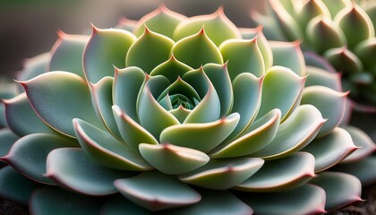 Fototapeta premium Close Up Of A Rosette Succulent 1