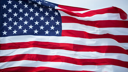 American flag waving in the wind