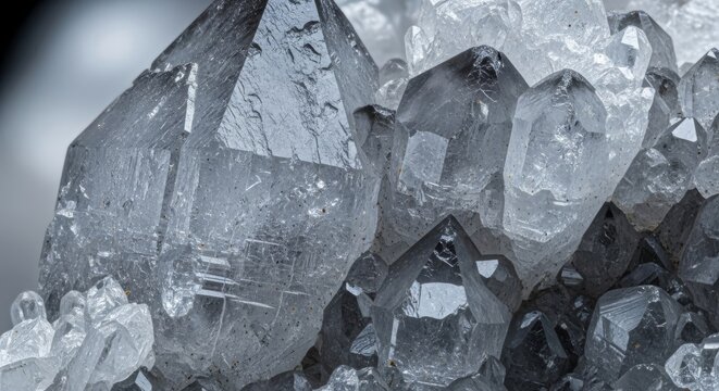 Extreme macro view revealing sharp, angular crystal faces, cleavage planes, and intricate texture of a common silicate mineral, earth materials, crystal, scientific