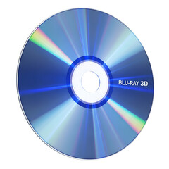 Blue Blu-ray 3 D Disc with Rainbow Light Reflection