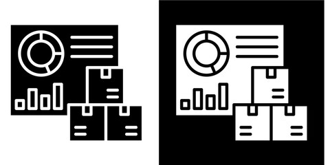 Supply Chain Dashboard  Icon Set White Glyph Style Collection