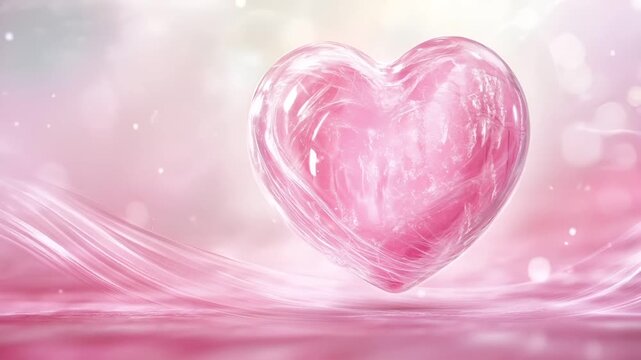 Love. Valentines day. Mothers day theme. pink heart digital artwork with swirling patterns and a soft.