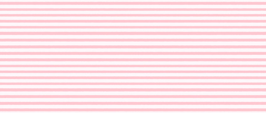 Light pink seamless stripes background. Abstract watercolor strokes repeated pattern. Summer pastel straight horizontal lines for fabric, wrapping paper, textile, banner, poster. Vector wallpaper