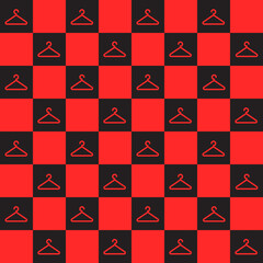 Hanger Fashion Vector Seamless Pattern