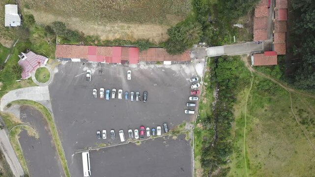 Vista area del santuario monarca en Michoacan. Drone Aerial Footage of mountains of El Rosario, Michoacan, Mexico during sunrise