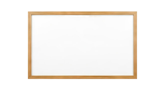 Blank Whiteboard with Natural Wood Frame