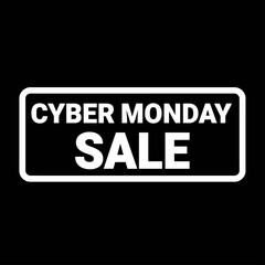 Fototapeta premium Cyber Monday sale promotional banner with bold white text 