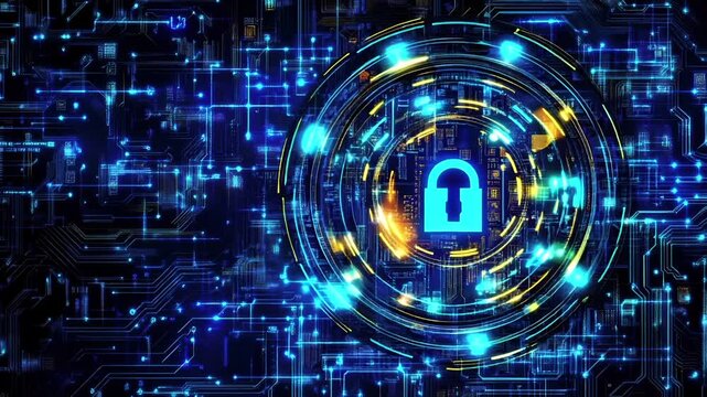 Firewall protection. Internet cyber security. Hightech. Technology. Encryption and decryption. A hightech.