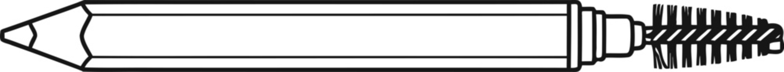 Obraz premium Simple line drawing of a pencil with a screw thread Vector