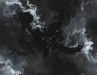 Abstract fusion of fire and smoke flowing across a dark background creating a dynamic elemental fantasy texture