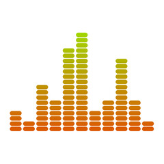 Colorful Audio Equalizer Bar Vector Illustration