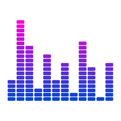 Colorful Audio Equalizer Bar Vector Illustration