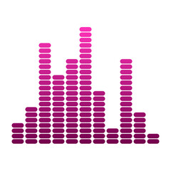 Colorful Audio Equalizer Bar Vector Illustration
