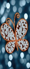 Butterfly Ornament with Bokeh Background.