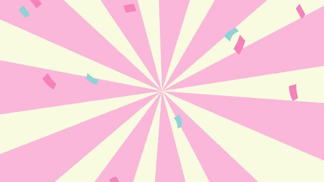 ポップなループ手書き紙吹雪背景