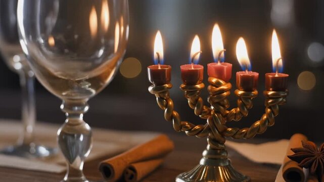 Havdala candle being lit,  ritual marking the end of Shabbat