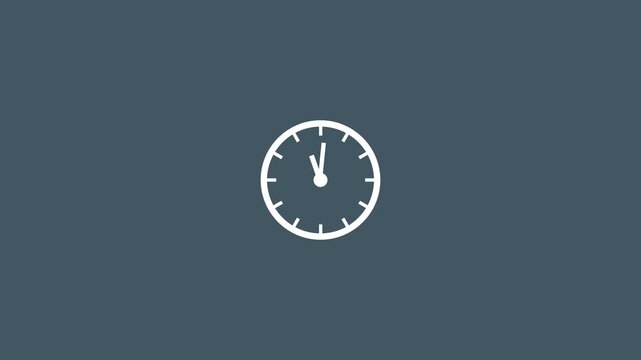 Time clock  icon animation. Time lapse clock animation. Stopwatch countdown clock timer.