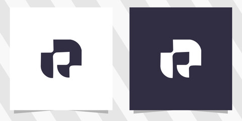 letter r logo design vector