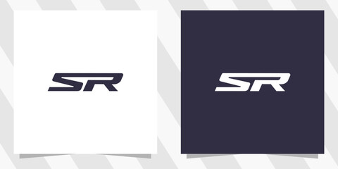 letter sr rs logo design vector