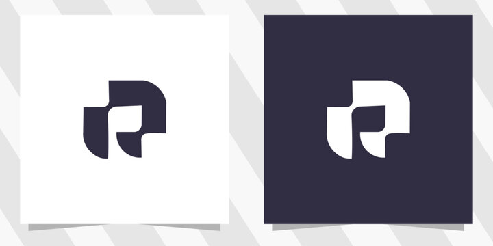 letter r logo design vector