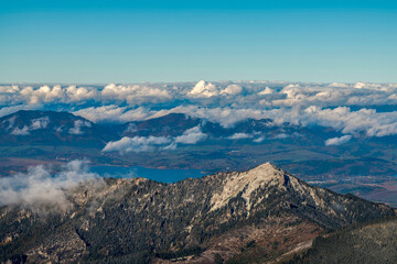mountain landscape with clouds