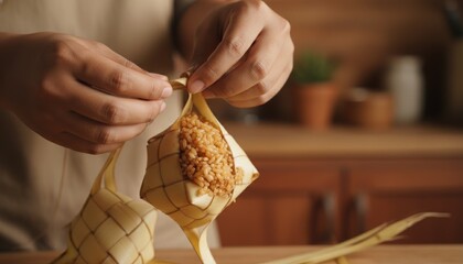 Close up of hands working on computer keyboard with typed text and cursor blinking
