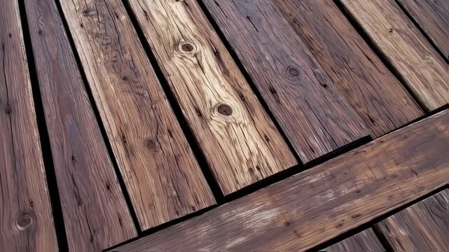 Close-up view of weathered wooden planks