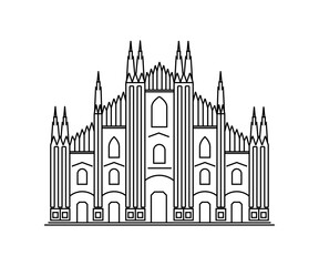 Milan Cathedral Vector Illustration