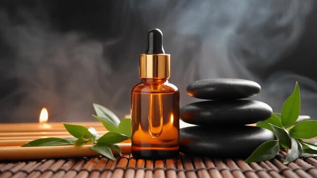 Essential oil spa wellness aromatherapy seamless loop macro detail premium commercial look