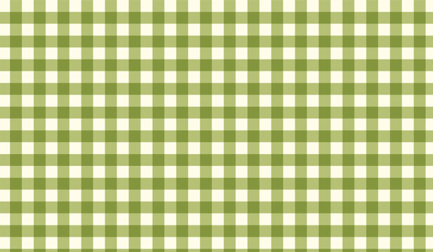 Seamless green gingham checkered pattern