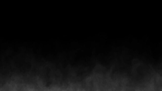white atmospheric smoke rising, White smoke slowly moving on a black background loopable 4k alpha channel overlay. cinematic smoke cloud transition with transparent look.