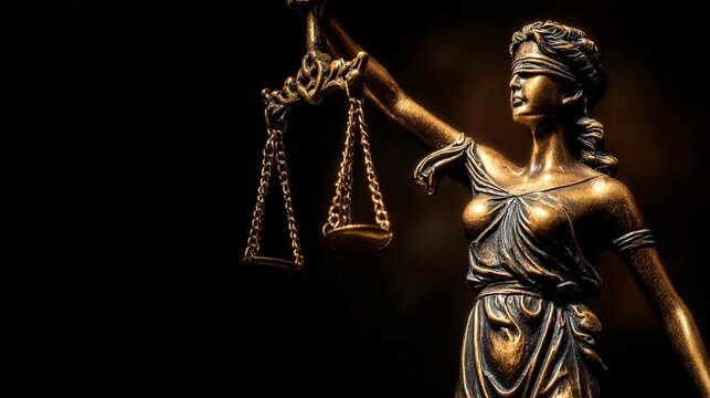 justice lady liberty statue with scales of justice golden bronze symbolism