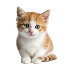 Obraz premium adorable orange kitten sitting looking at camera.