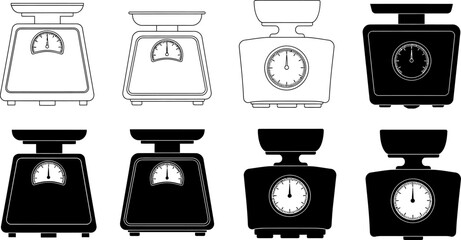 Dynamic silhouettes of male soccer players in various action poses with balls