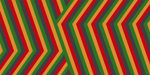 Abstract background for Juneteenth in black, red, yellow, and green. Template design for banners, greeting cards, posters.
