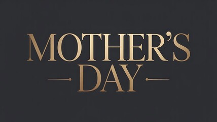 Obraz premium Gold text reading Mothers Day on black background Mother's Day