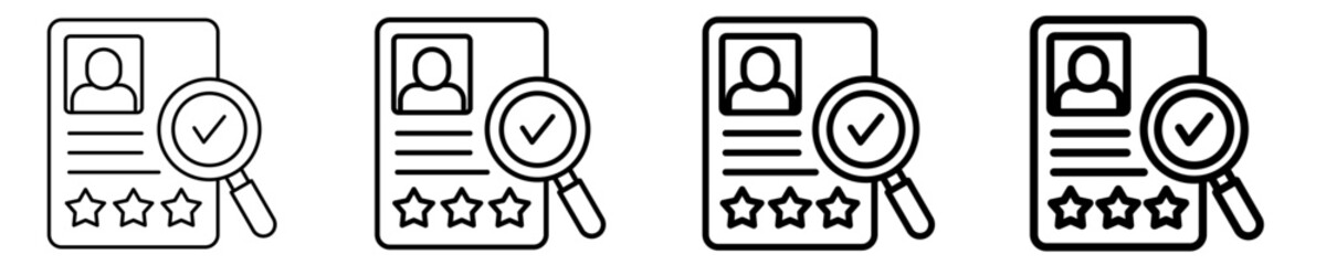 Fototapeta premium Account Review Icon Set Different Style Collection