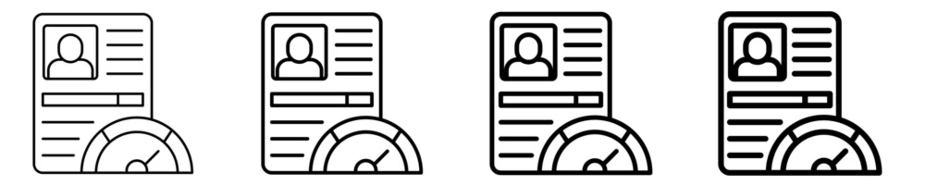 Credit Evaluation  Icon Set Different Style Collection