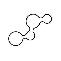 Obraz premium Abstract Molecule Shape Outline Line Vector Logo Identity EPS 