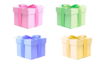gift boxes isolated on white