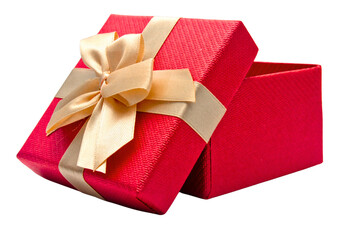 red gift box with ribbon