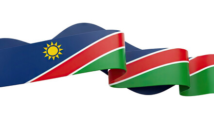 Obraz premium Namibia Flag Ribbon