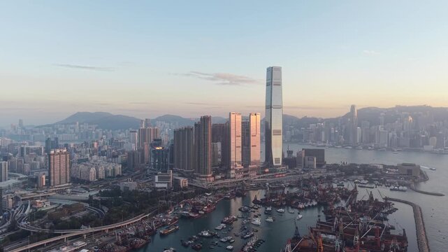 West Kowloon Cultural District Overlooking Victoria Harbour Skyline Hong Kong Dec 24 2025